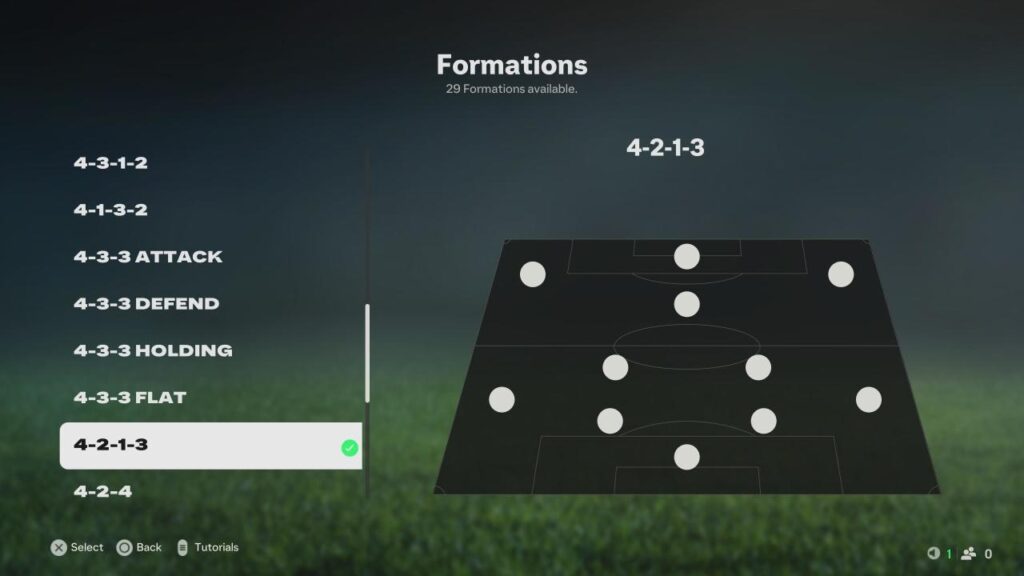 Formations List Screen